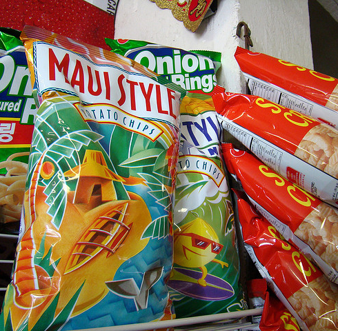 Hawaiian food; Maui Style potato chips