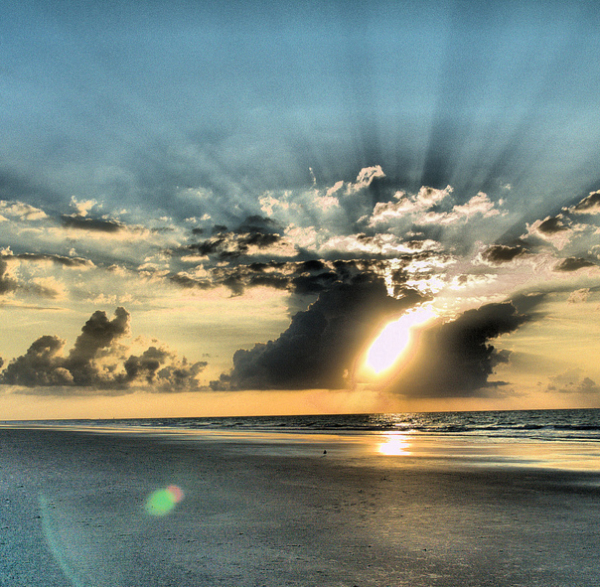 Sunset at Huntington Beach State Park