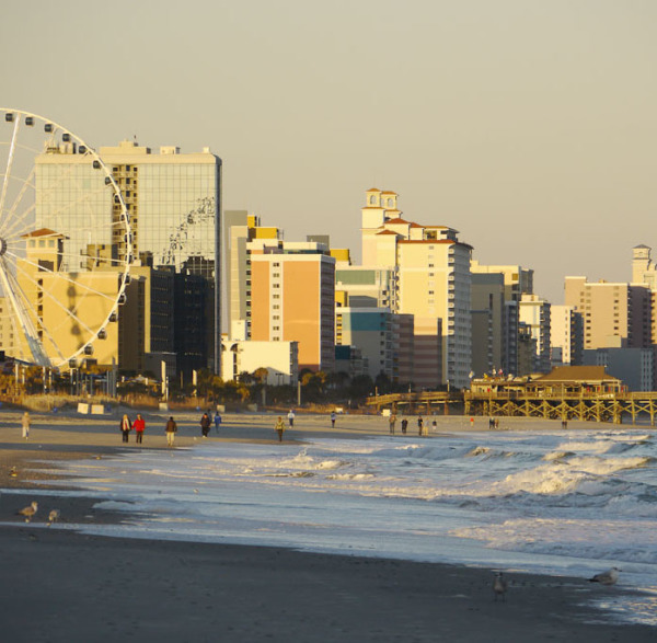 the beach in Downtown Myrtle Beach